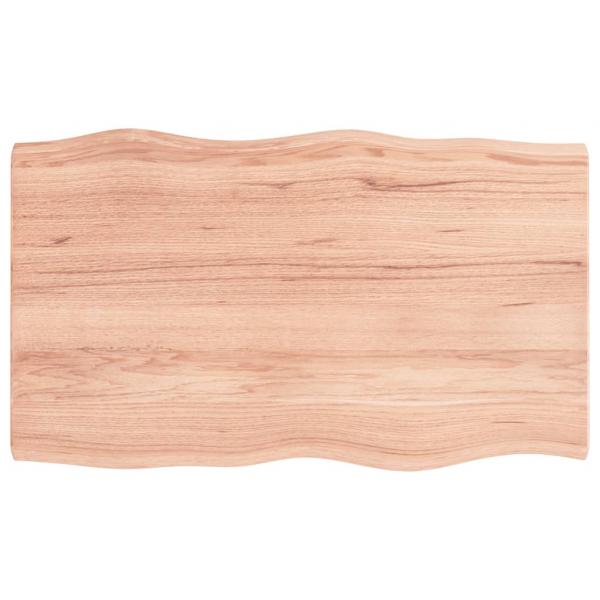 Tischplatte 100x60x(2-4) cm Massivholz Behandelt Baumkante