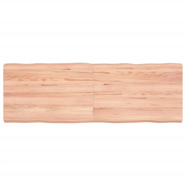 ARDEBO.de - Tischplatte 120x40x(2-6) cm Massivholz Behandelt Baumkante