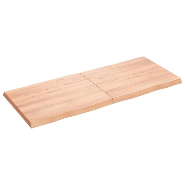 Tischplatte 120x50x(2-4) cm Massivholz Behandelt Baumkante