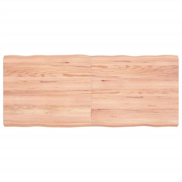 ARDEBO.de - Tischplatte 120x50x(2-6) cm Massivholz Behandelt Baumkante