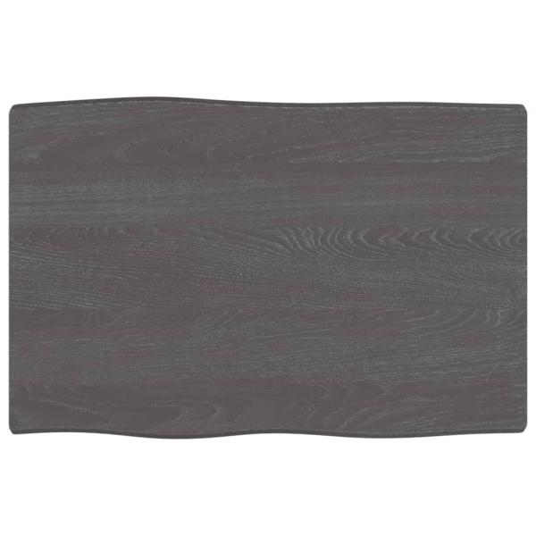 Tischplatte 60x40x(2-6) cm Massivholz Behandelt Baumkante