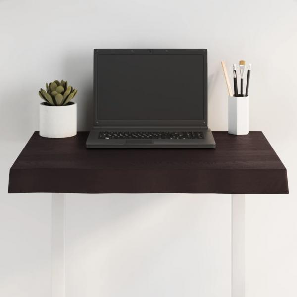 ARDEBO.de - Tischplatte 60x50x(2-6) cm Massivholz Behandelt Baumkante