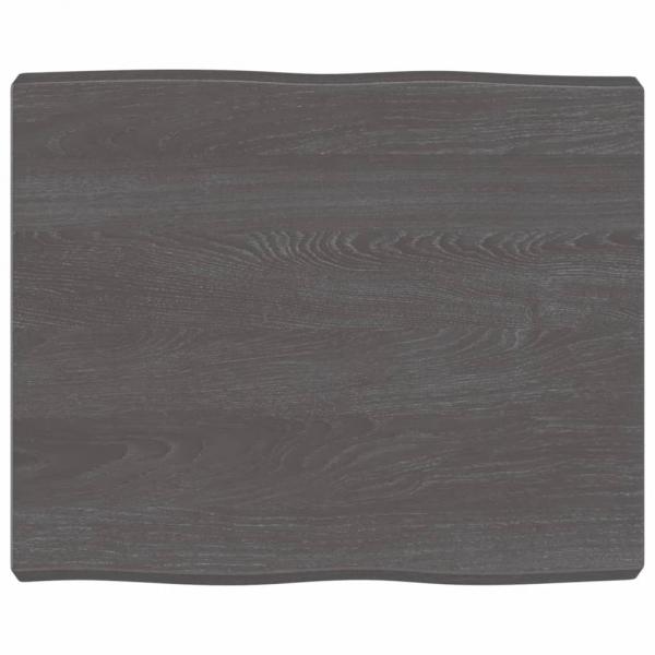 Tischplatte 60x50x(2-6) cm Massivholz Behandelt Baumkante
