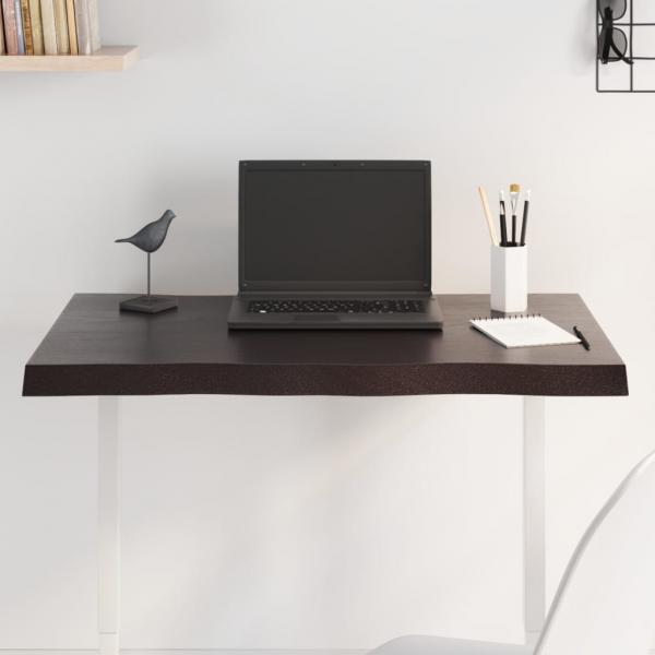 ARDEBO.de - Tischplatte 80x40x(2-4) cm Massivholz Behandelt Baumkante