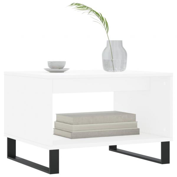 Couchtisch Weiß 60x50x40 cm Holzwerkstoff