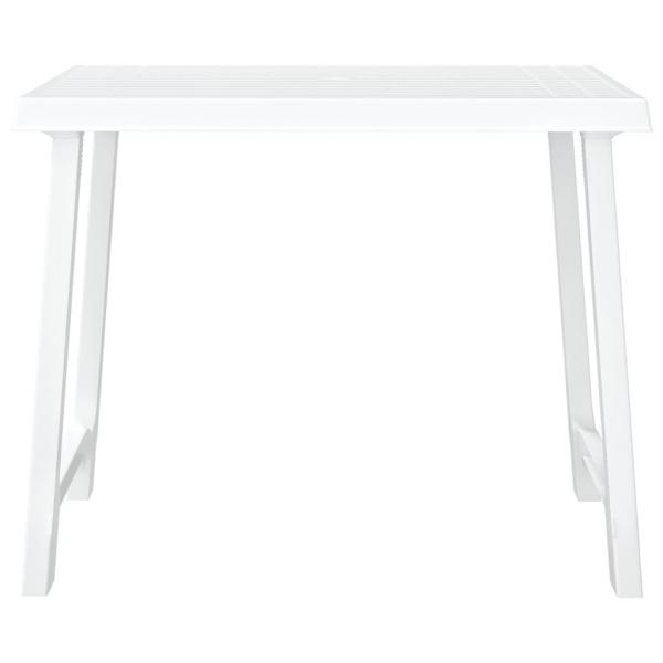 Campingtisch Weiß 79x56x64 cm PP Holzoptik