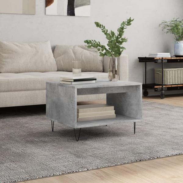 ARDEBO.de - Couchtisch Betongrau 60x50x40 cm Holzwerkstoff