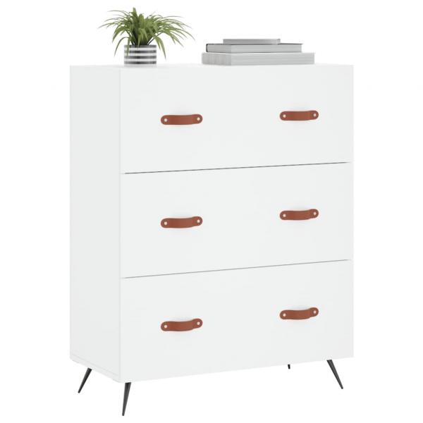 Kommode Weiß 69,5x34x90 cm Holzwerkstoff
