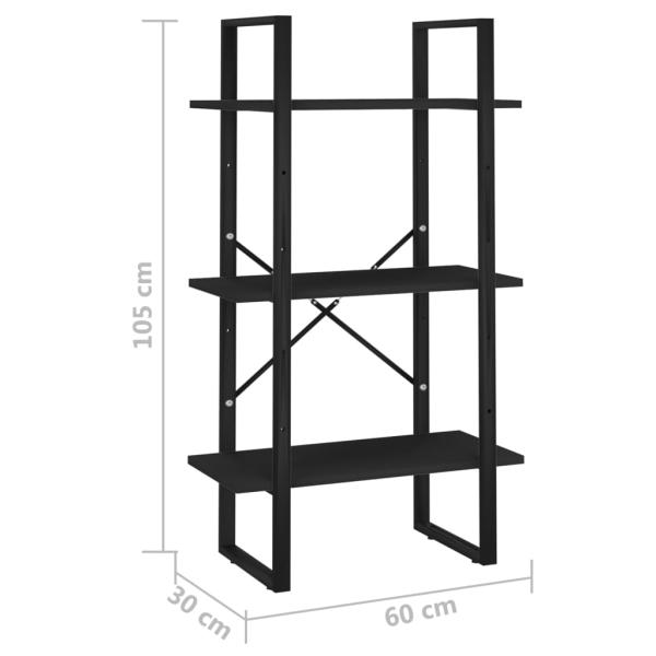 ARDEBO.de - Lagerregal Schwarz 60x30x105 cm Holzwerkstoff