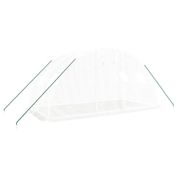 Gewächshaus mit Stahlrahmen Weiß 8 m² 4x2x2 m