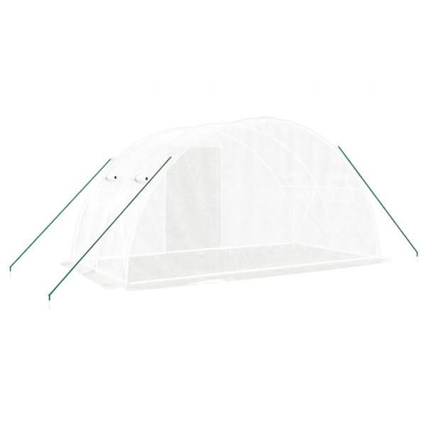 Gewächshaus mit Stahlrahmen Weiß 8 m² 4x2x2 m