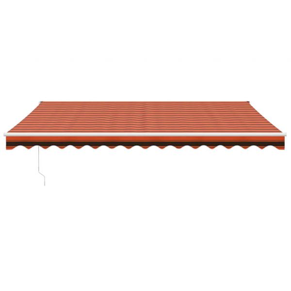 Elektrische Markise mit Kurbel Orange und Braun 4,5x3 m