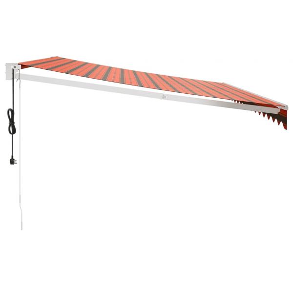 Elektrische Markise mit Kurbel Orange und Braun 4,5x3 m