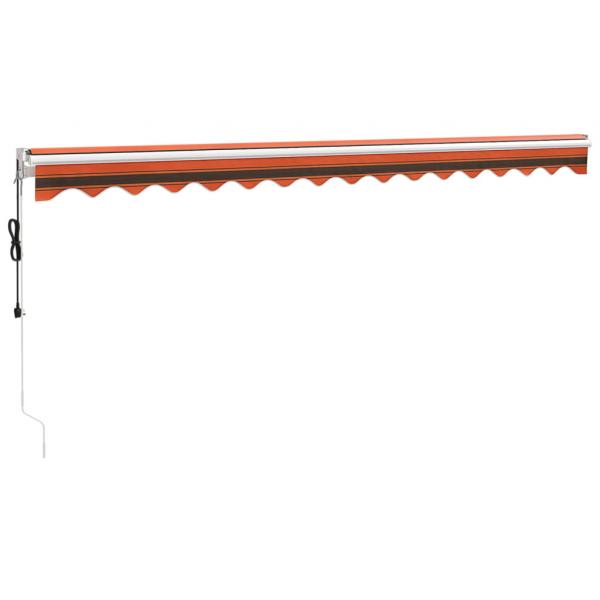 Elektrische Markise mit Kurbel Orange und Braun 4,5x3 m