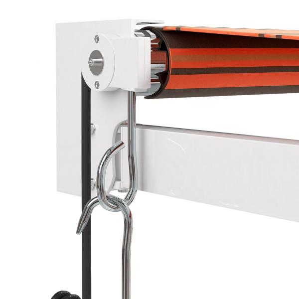 Elektrische Markise mit Kurbel Orange und Braun 4,5x3 m