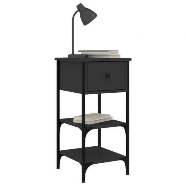 Nachttische 2 Stk. Schwarz 34x36x70 cm Holzwerkstoff