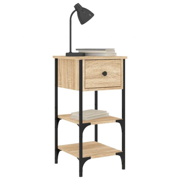 Nachttische 2 Stk. Sonoma-Eiche 34x36x70 cm Holzwerkstoff