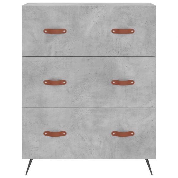 Kommode Betongrau 69,5x34x90 cm Holzwerkstoff
