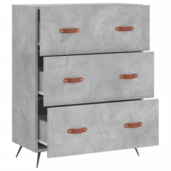 Kommode Betongrau 69,5x34x90 cm Holzwerkstoff