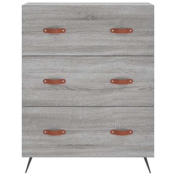 Kommode Grau Sonoma 69,5x34x90 cm Holzwerkstoff