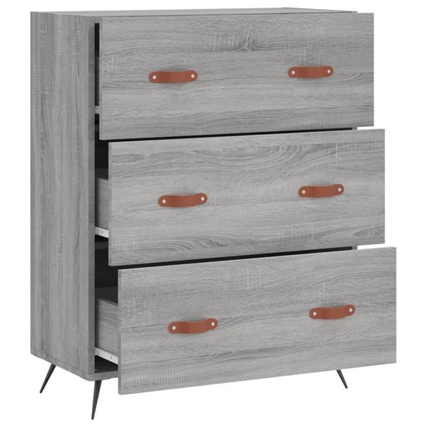 Kommode Grau Sonoma 69,5x34x90 cm Holzwerkstoff