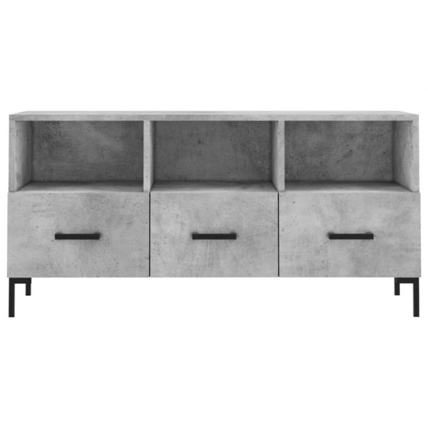 TV-Schrank Betongrau 102x36x50 cm Holzwerkstoff