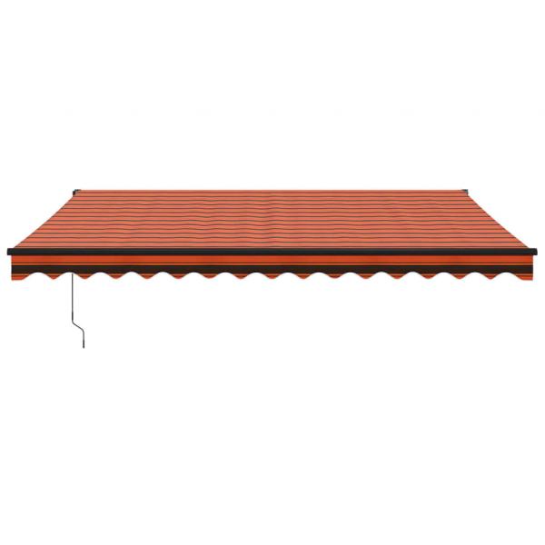 Elektrische Markise mit Kurbel Orange und Braun 4,5x3 m