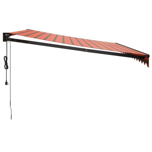 Elektrische Markise mit Kurbel Orange und Braun 4,5x3 m