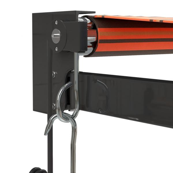 Elektrische Markise mit Kurbel Orange und Braun 4,5x3 m