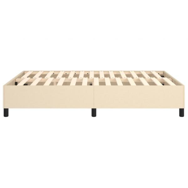 Bettgestell Creme 140x200 cm Stoff