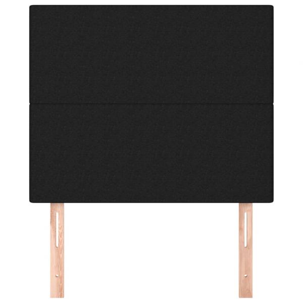 Kopfteile 2 Stk. Schwarz 90x5x78/88 cm Stoff