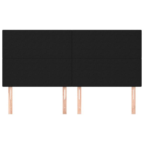 Kopfteile 4 Stk. Schwarz 80x5x78/88 cm Stoff