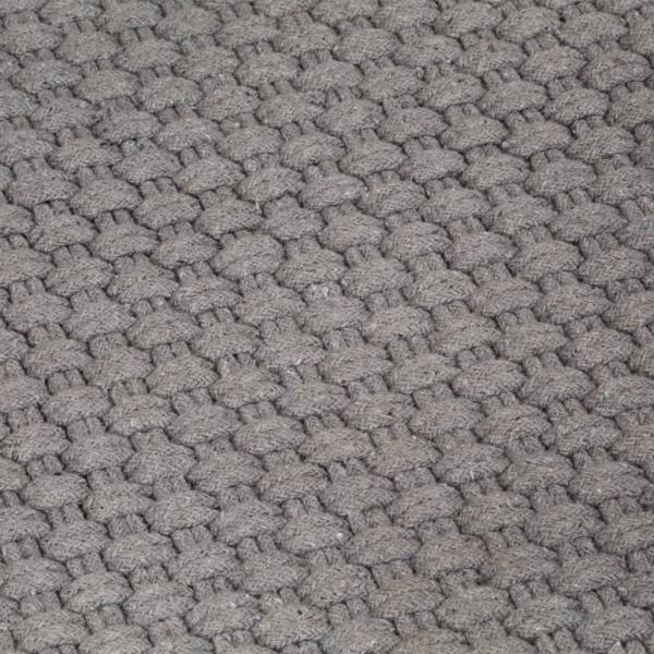 ARDEBO.de - Teppich Rechteckig Grau 80x160 cm Baumwolle