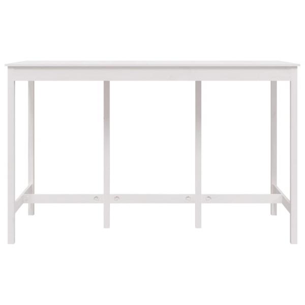 Bartisch Weiß 180x80x110 cm Massivholz Kiefer