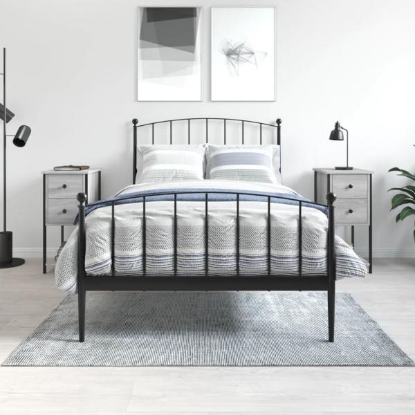 ARDEBO.de - Nachttische 2 Stk. Grau Sonoma 32x42x70 cm Holzwerkstoff