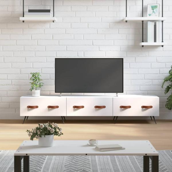 ARDEBO.de - TV-Schrank Weiß 150x36x30 cm Holzwerkstoff