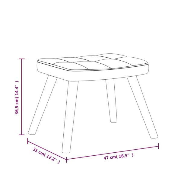 Schaukelsessel mit Hocker Senfgelb Stoff