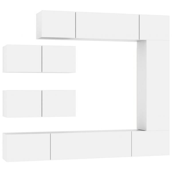 7-tlg. TV-Schrank-Set Weiß Holzwerkstoff