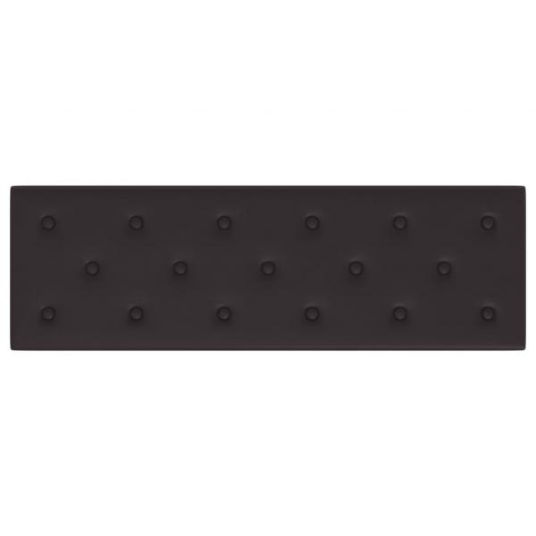 Wandpaneele 12 Stk. Schwarz 90x30 cm Kunstleder 3,24 m²