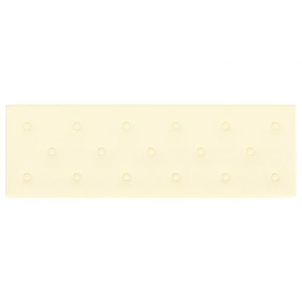 Wandpaneele 12 Stk. Creme 90x30 cm Kunstleder 3,24 m²