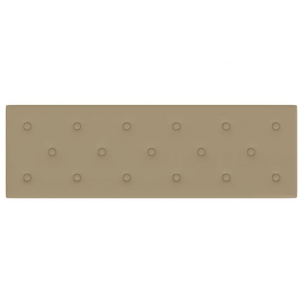 Wandpaneele 12 Stk. Cappuccino-Braun 90x30cm Kunstleder 3,24 m²
