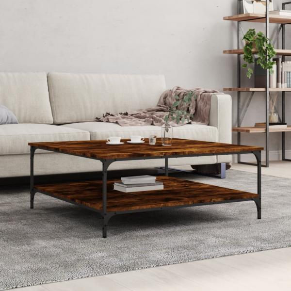 ARDEBO.de - Couchtisch Räuchereiche 100x100x40 cm Holzwerkstoff
