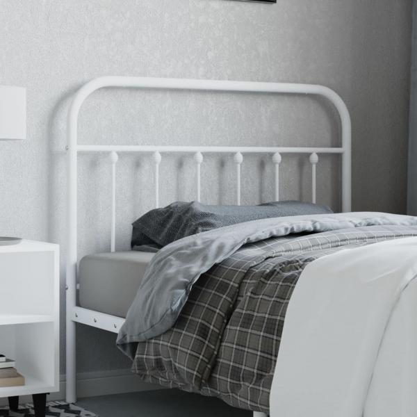 ARDEBO.de - Kopfteil Metall Weiß 107 cm