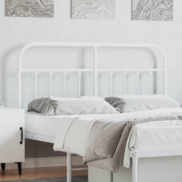 ARDEBO.de - Kopfteil Metall Weiß 135 cm