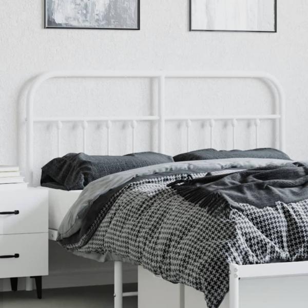 Kopfteil Metall Weiß 135 cm