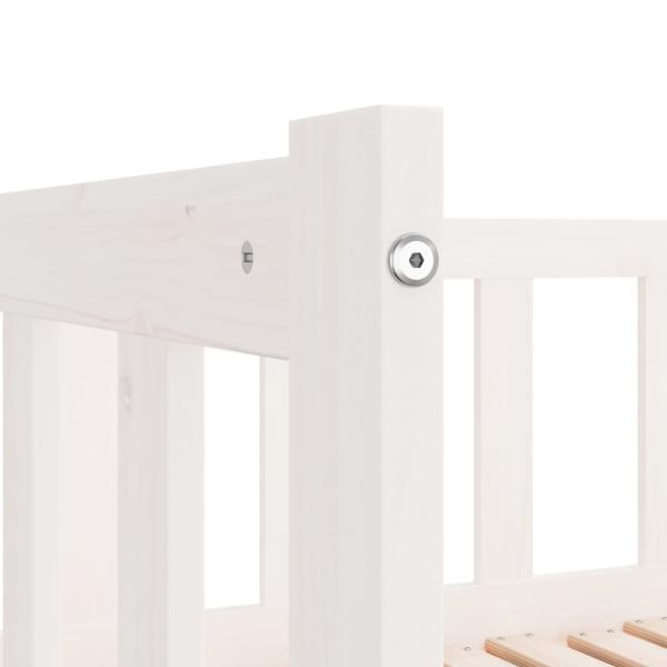 Tagesbett Ausziehbar Weiß 2x(90x200) cm Massivholz Kiefer