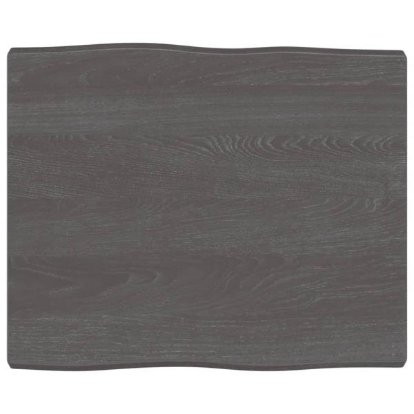 Tischplatte 60x50x(2-4) cm Massivholz Behandelt Baumkante