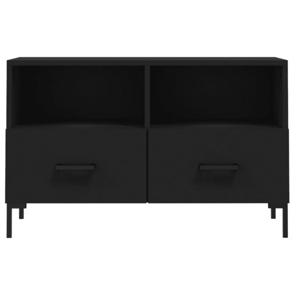 TV-Schrank Schwarz 80x36x50 cm Holzwerkstoff