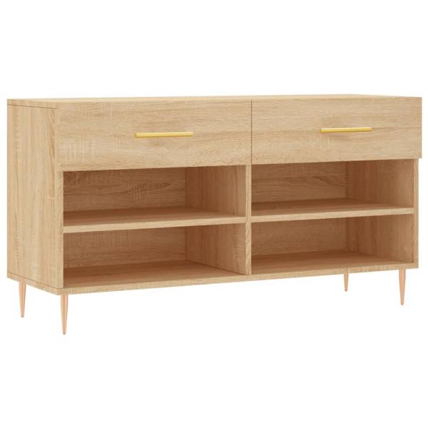 Schuhbank Sonoma-Eiche 102x35x55 cm Holzwerkstoff