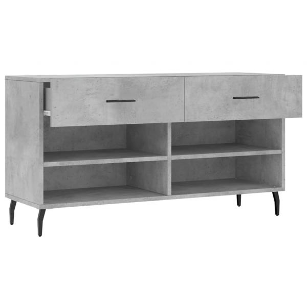 Schuhbank Betongrau 102x35x55 cm Holzwerkstoff